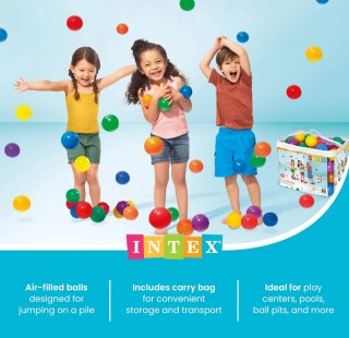 Intex Pack 100 Bolas Infantiles GRANDES de 8 cm