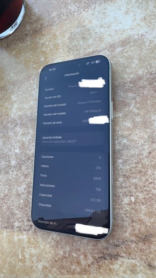 iPhone 17 Pro Max 512GB Plata