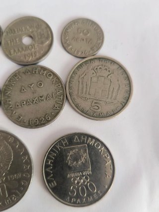 Lote 8 Monedas Dracmas Griegos Antiguos
