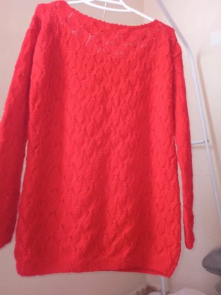 Jersey Bershka rojo manga larga