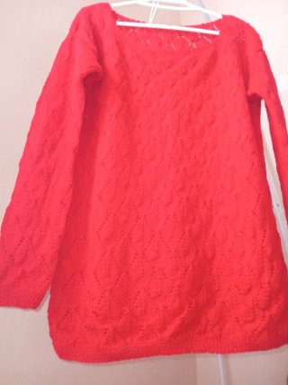 Jersey Bershka rojo manga larga