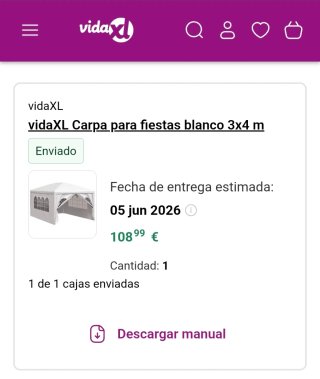 Carpa 3x4m nueva