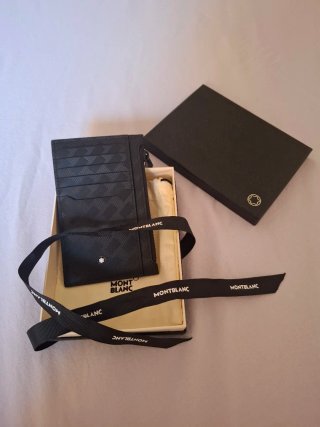 Tarjetero original Montblanc Piel Negro 8  Cremall