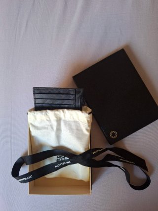 Tarjetero original Montblanc Piel Negro 8  Cremall