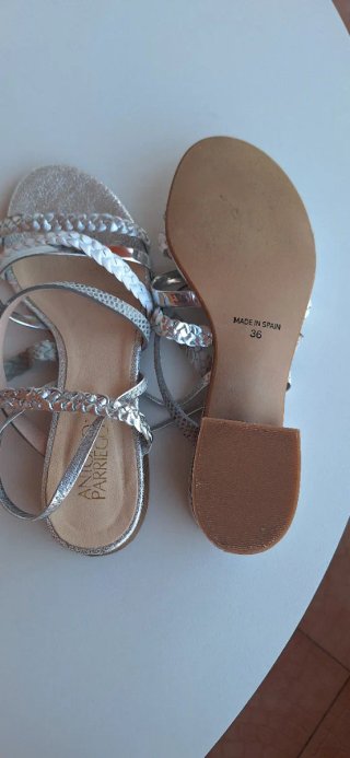 Sandalias ANTONIO PARRIEGO Plata/Blanco