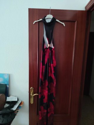 Vestido largo fiesta escote halter
