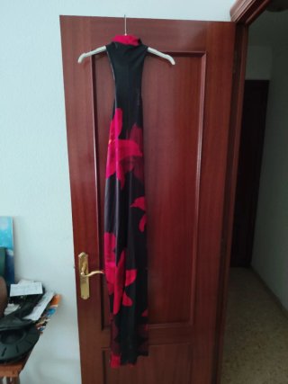 Vestido largo fiesta escote halter