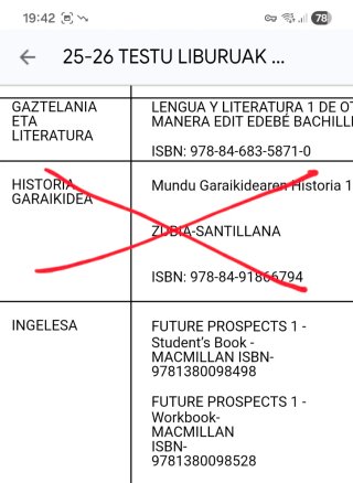 Libros Batxi 1 en euskera