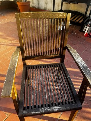 Mesa madera exterior y extensible + 4 sillas