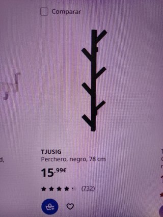 Perchero de pared negro Ikea