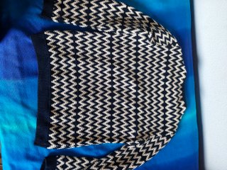 Jersey Pull&Bear M Zigzag Negro Blanco