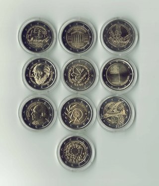 Lote 10 Monedas 2 Euros Malta 2015 Conmemorativas