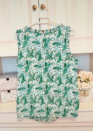 Blusa Mujer Sfera Verde Estampada