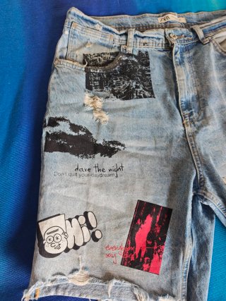 Pantalón corto vaquero Zara L