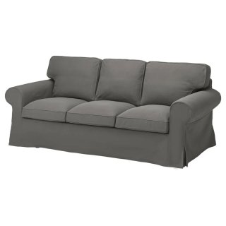 Sofá gris de tela nuevo en caja