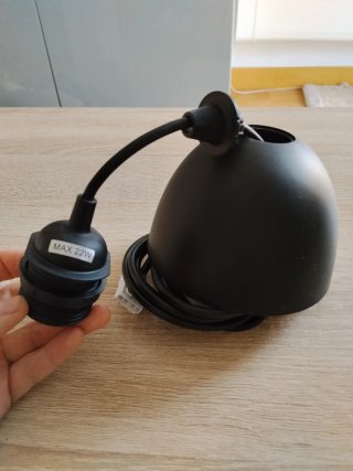 Lámpara Techo BRUNSTA Ikea Negra 30cm