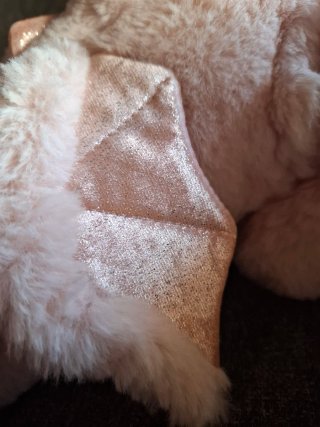 Peluche Dragón Suave Rosa con purpurina 70cm