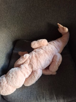 Peluche Dragón Suave Rosa con purpurina 70cm