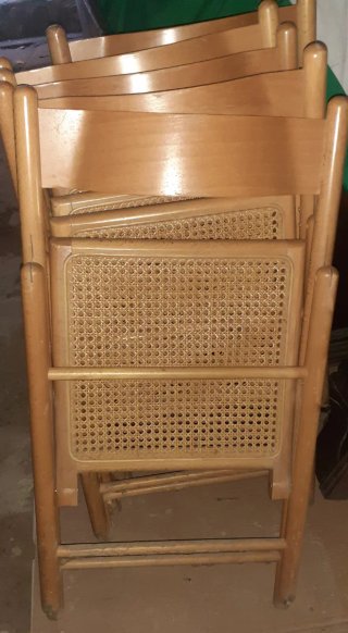 Sedie vintage in legno e paglia