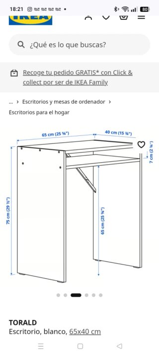 Mesa Torald blanca madera