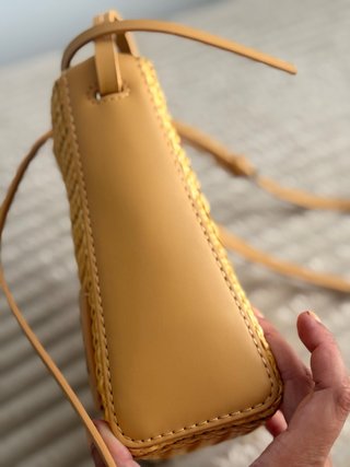 Bolso Adolfo Dominguez amarillo rafia