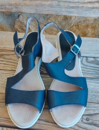 Sandalias plataforma piel Laura Azaña T37 Sandali