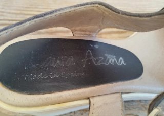 Sandalias plataforma piel Laura Azaña T37 Sandali