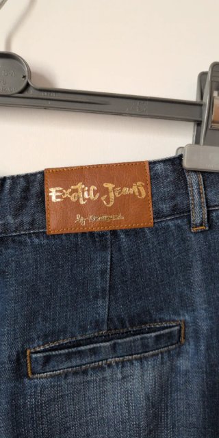Desigual Pantalones Denim Anchos Azules