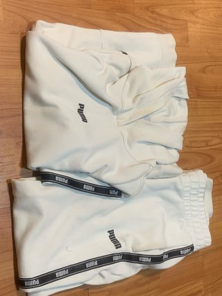 Conjunto Puma Blanco Sudadera y Pantalón