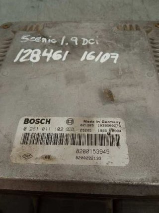 0281011102 centralita motor renault scenic 128461