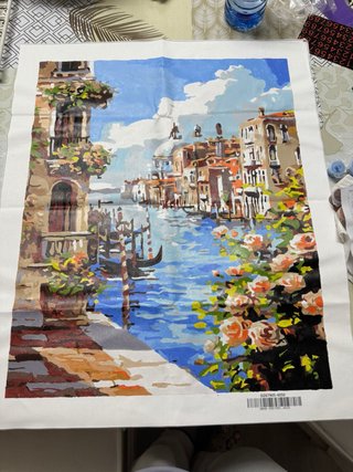 Cuadro Venecia Pintado a Mano - Incluye marco