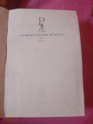 Lote 4 Libros Premios Pulitzer Novela 1937