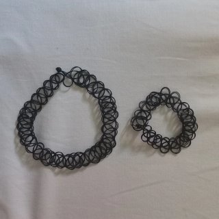 Set Gioielli Anni 90 Collana Choker e Braccialeto