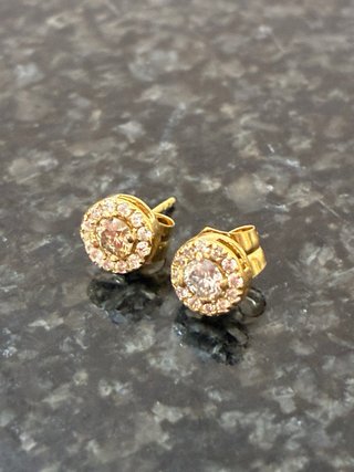 Pendientes Oro 18k Diamantes Naturales