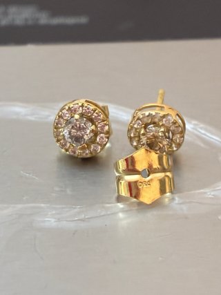 Pendientes Oro 18k Diamantes Naturales