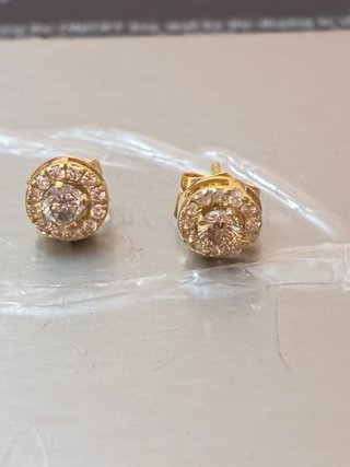Pendientes Oro 18k Diamantes Naturales