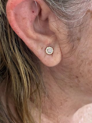 Pendientes Oro 18k Diamantes Naturales