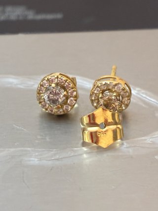 Pendientes Oro 18k Diamantes Naturales