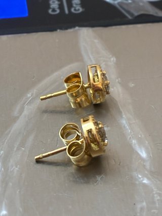 Pendientes Oro 18k Diamantes Naturales