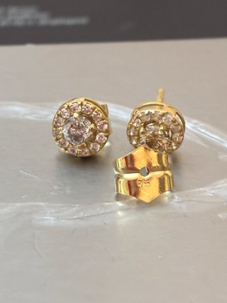 Pendientes Oro 18k Diamantes Naturales