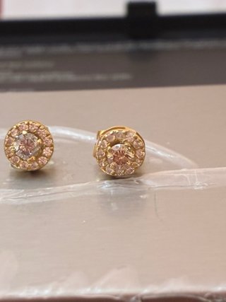 Pendientes Oro 18k Diamantes Naturales