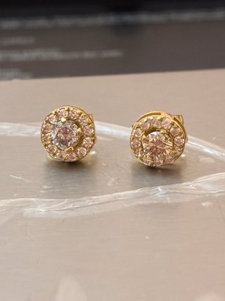 Pendientes Oro 18k Diamantes Naturales