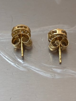 Pendientes Oro 18k Diamantes Naturales
