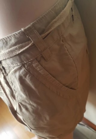 Falda beige mujer talla XS