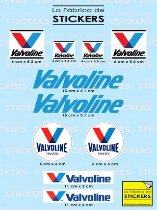 Pack 10 Pegatinas CASTROL Vinilo Alta Calidad