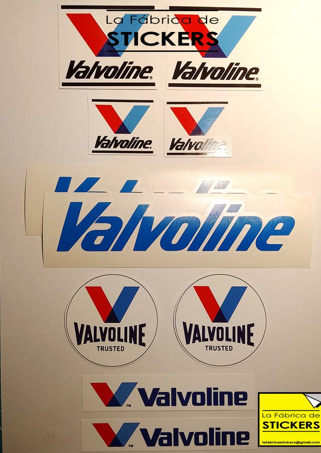 Pack 10 Pegatinas CASTROL Vinilo Alta Calidad