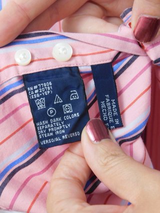Tommy Hilfiger Shirt Striped Pink Cotton - M