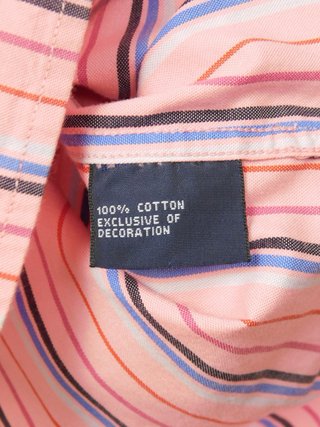 Tommy Hilfiger Shirt Striped Pink Cotton - M