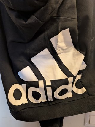 Sudadera Adidas Big Logo Negra Capucha Talla M