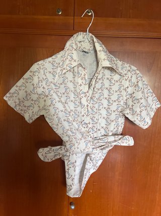 Camisa vintage marinera manga corta